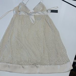 Brand new AIDAN MATTOX sequence cocktail dress size 4 pearl white